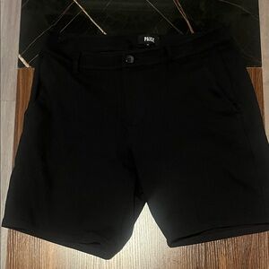PAIGE Men's Classic Black Flat Front Shorts